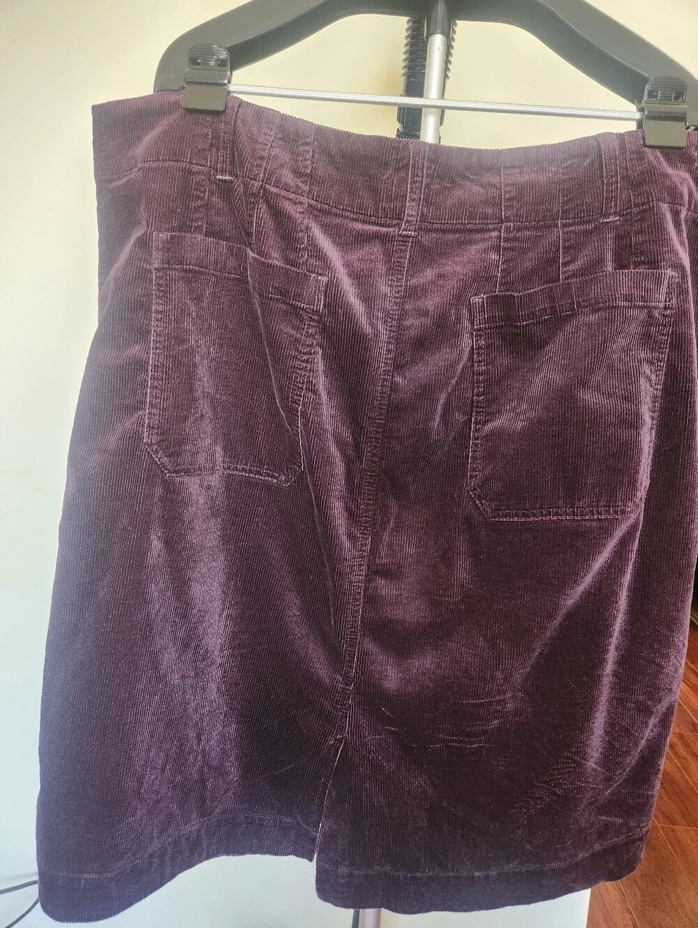 Maeve The Colette Skirt: Corduroy Edition in Deep Purple. Size 2x